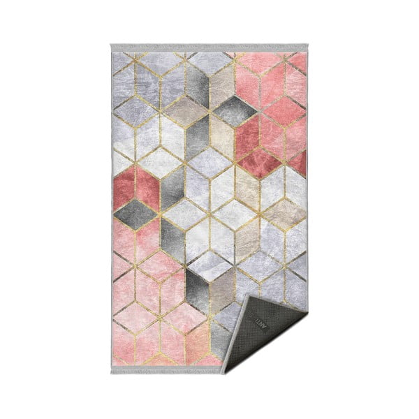 Ružičasto-sivi perivi tepih 80x140 cm – Mila Home