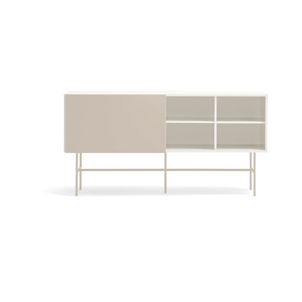 Bež/krem niska komoda s kliznim vratima 180x91 cm Nube – Teulat-image-3