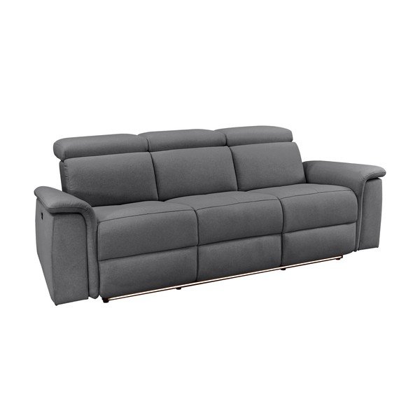 Siva kožna sofa 211 cm Pareli – Støraa-image-2