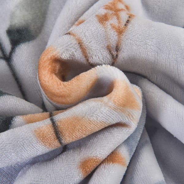 Prljavo plava posteljina za krevet za jednu osobu od mikropliša 140x200 cm Greta – My House-image-1