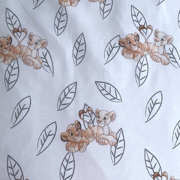 Svijetlo žuta pamučna dječja posteljina sa svjetlećim efektom za krevet za jednu osobu 140x200 cm Lion King "Best friends" – Jerry Fabrics-image-4