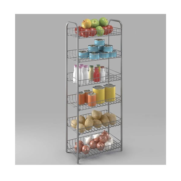 Bijeli metalni regal 41x104x23 cm Monaco – Metaltex-image-1