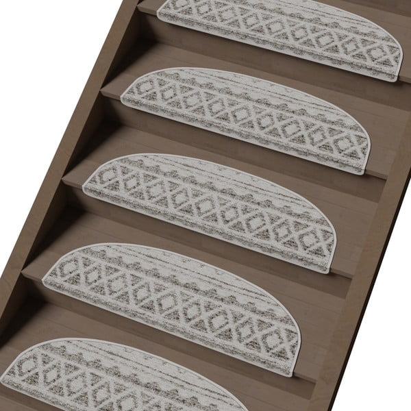 Krem set tepiha za stepenice 16 kom 20x65 cm Cottage Warmth – Vitaus-image-1