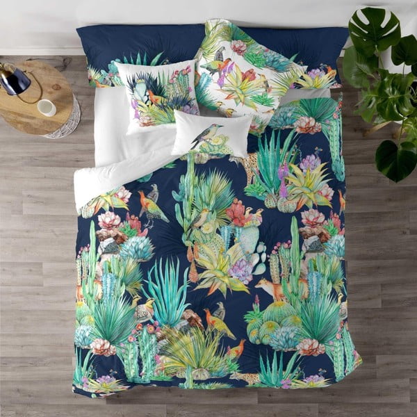Pamučna poplun za bračni krevet Happy Friday Cactus, 220 x 240 cm