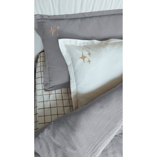 Sivi komplet za kolijevku Stars – Malomi Kids-image-1