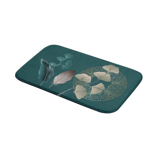 Tirkizna kupaonska prostirka 45x75 cm Ginkoblue – douceur d'intérieur-image-2