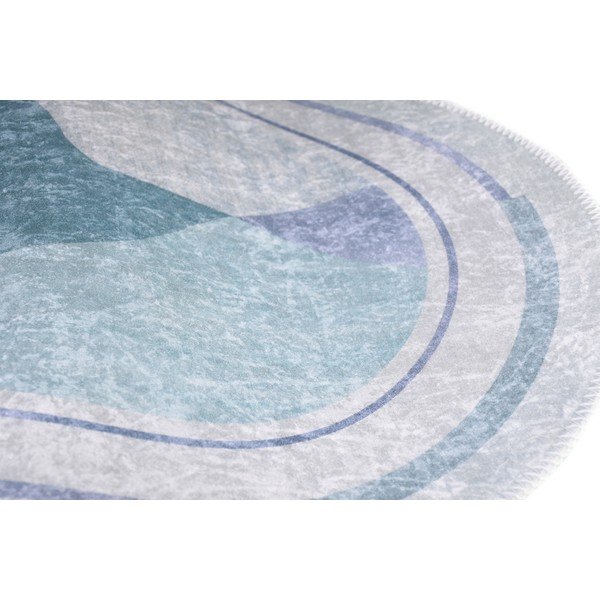 Plavi/krem perivi okrugli tepih ø 120 cm Yuvarlak – Vitaus-image-2
