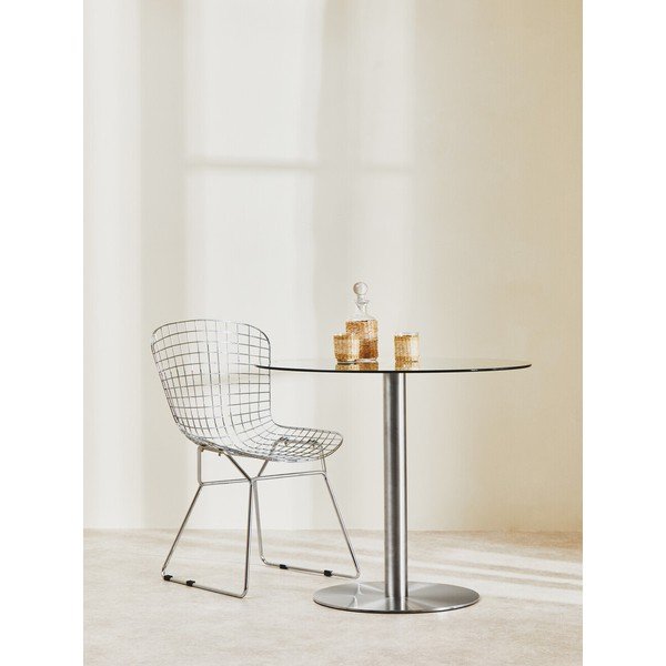 Okrugao blagovaonski stol sa staklenom pločom stola ø 90 cm Metropolitan – Premier Housewares-image-1