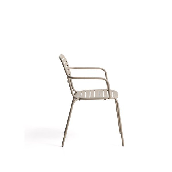 Smeđe-siva metalna vrtna stolica Brai – Kave Home-image-3