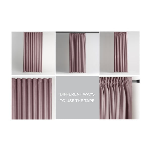 Svjetlo smeđa zavjesa za djelomično zamračenje od samta 140x245 cm Pleat – Restilo-image-3