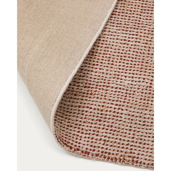 Ručno rađen tepih viskozan boje terakote 160x230 cm Elvan – Kave Home-image-2