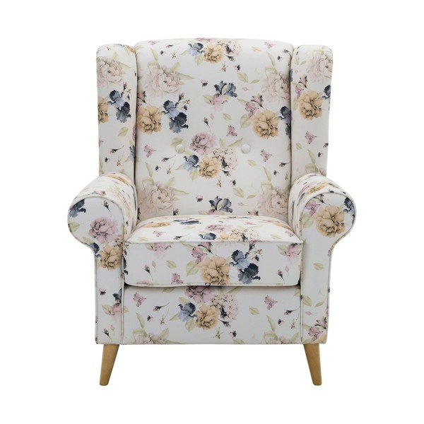 Bijela fotelja s cvjetnim motivom Max Winzer Anton-image-2