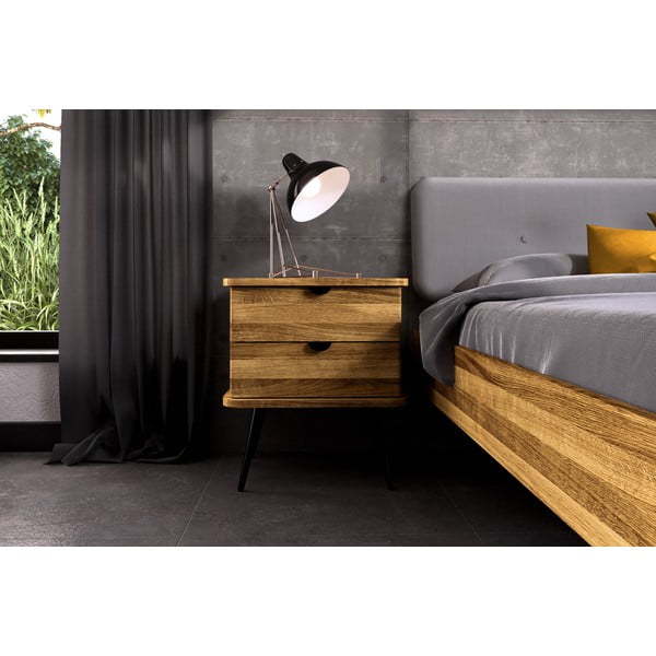 Noćni ormarić od hrastovine u prirodnoj boji Kula - The Beds-image-4