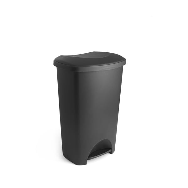 Crna plastična kanta za smeće s pedalom 50 l – Addis