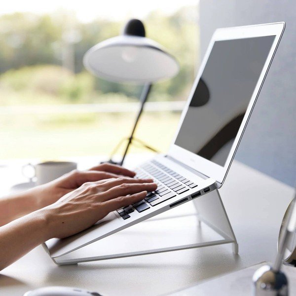 Bijeli metalni stalak za laptop Tower – YAMAZAKI-image-3