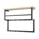 Crna/u prirodnoj boji metalna zidna vješalica s policom 71 cm Rizzoli – Spinder Design