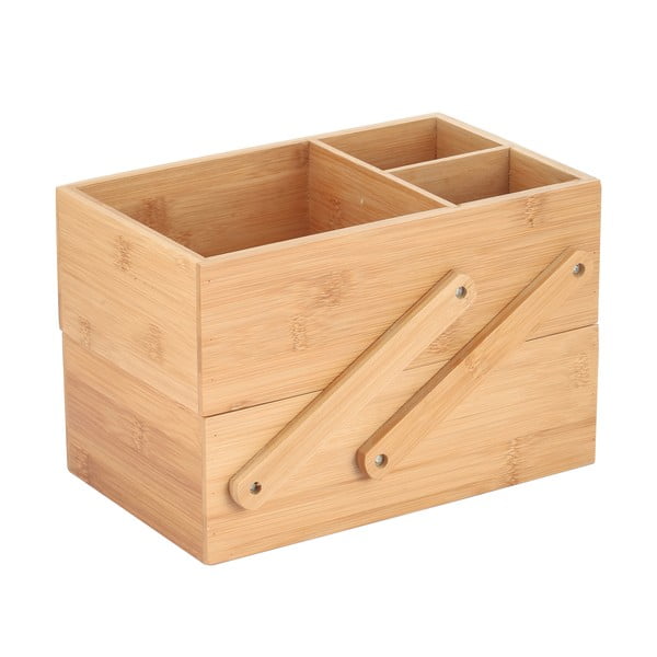 Kupaonski organizator od bambusa za kozmetiku u prirodnoj boji Isalys – MSV-image-1