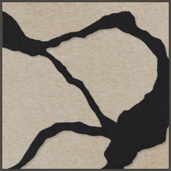 3D slika s okvirom/akustična 102x102 cm Quiet Friction 1 – Malerifabrikken