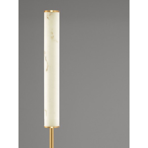 Bijela/mjedena LED stojeća svjetiljka u mramornom dekoru (visina 140 cm) Nolia – Nova Luce-image-1