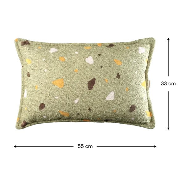Zeleni dječji jastuk za sjedenje od bouclé tkanine/od šenila Terrazzo Bolster – Wigiwama-image-2