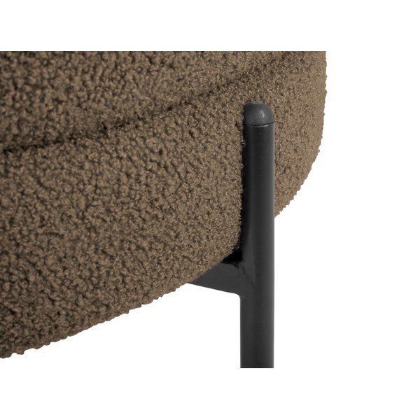 Siva/smeđa fotelja od bouclé tkanine Noble – Leitmotiv-image-1