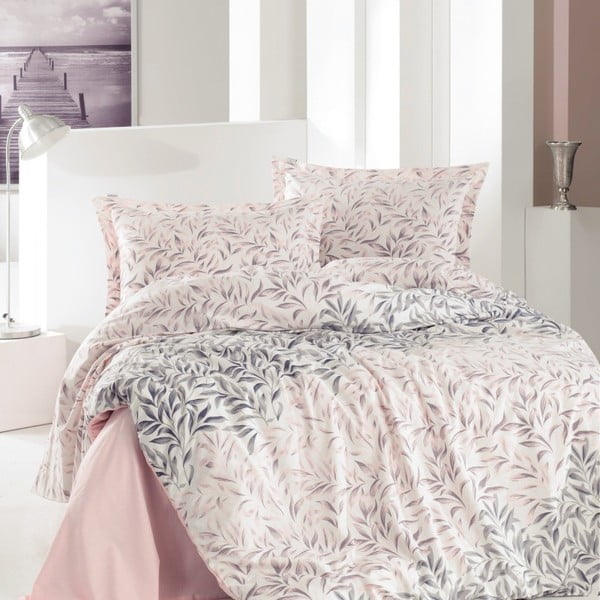 Pamučna posteljina s plahtom Cabot, 160 x 220 cm