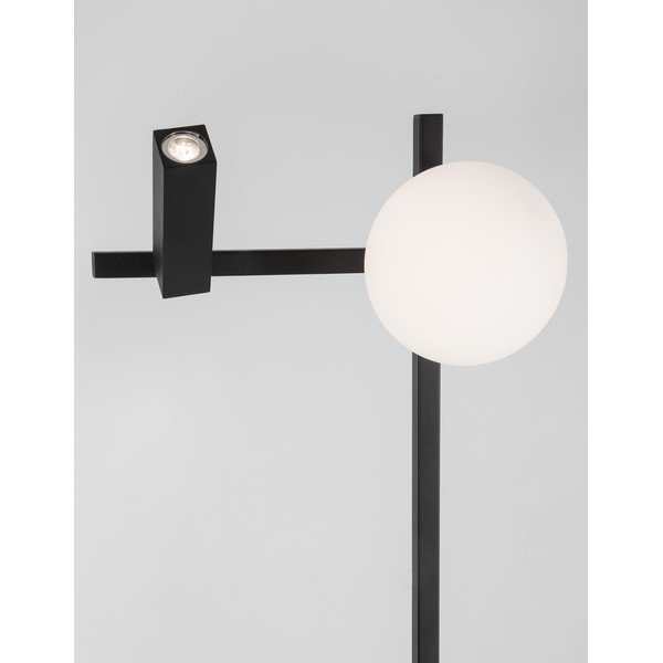 Bijela/crna metalna LED stojeća svjetiljka sa savitljivom konstrukcijom sa staklenim sjenilom (visina 150 cm) Joline – Nova Luce-image-4