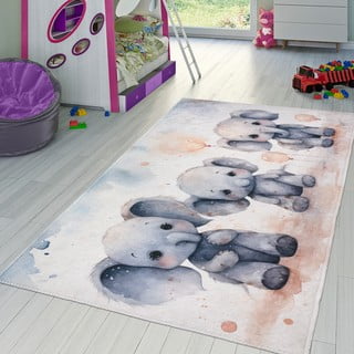 Svijetlo sivi dječji tepih 80x150 cm Baby Elephants – Vitaus
