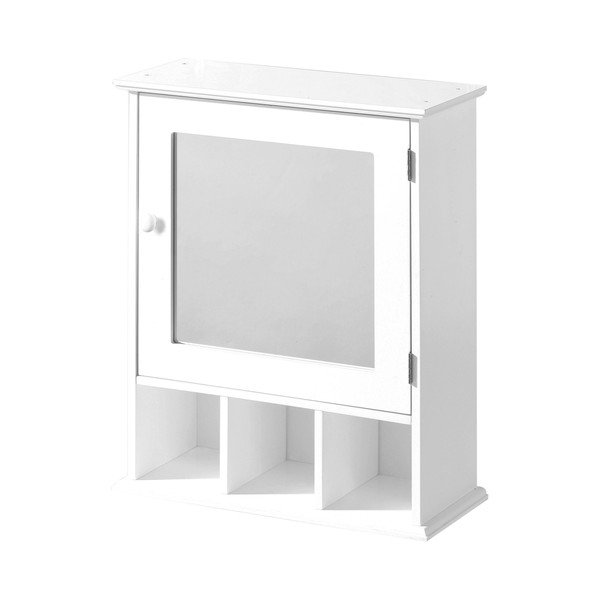 Bijeli zidni/s ogledalom kupaonski ormarić 46x58 cm Port – Premier Housewares