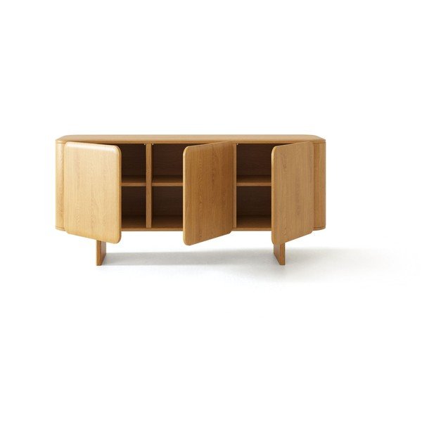 Komoda od punog hrasta u prirodnoj boji 160x76x45 cm Charlotte – Micadoni -image-1