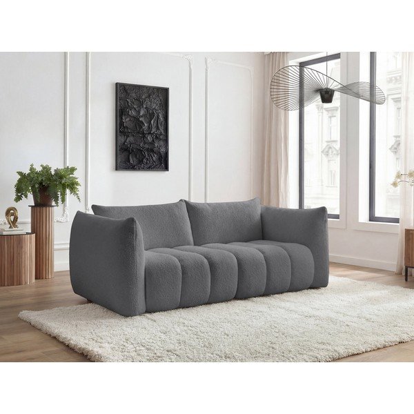 Siva sofa od bouclé tkanine 234 cm Azra – Bobochic Paris-image-1