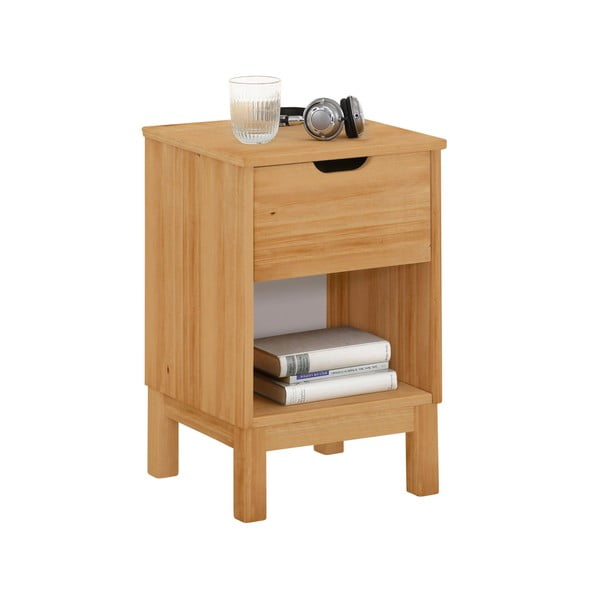 Noćni ormarić od masivnog bora u prirodnoj boji Post – Støraa-image-2