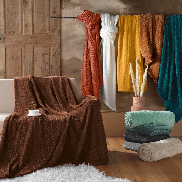 Zeleni prekrivač od mikroflanela 180x220 cm Arya – douceur d'intérieur-image-3