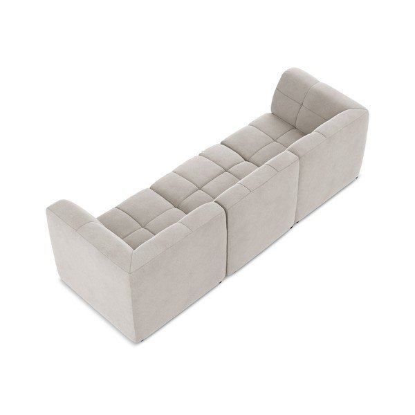 Bež baršunasti sofa 255 cm Aloha – Makamii-image-4