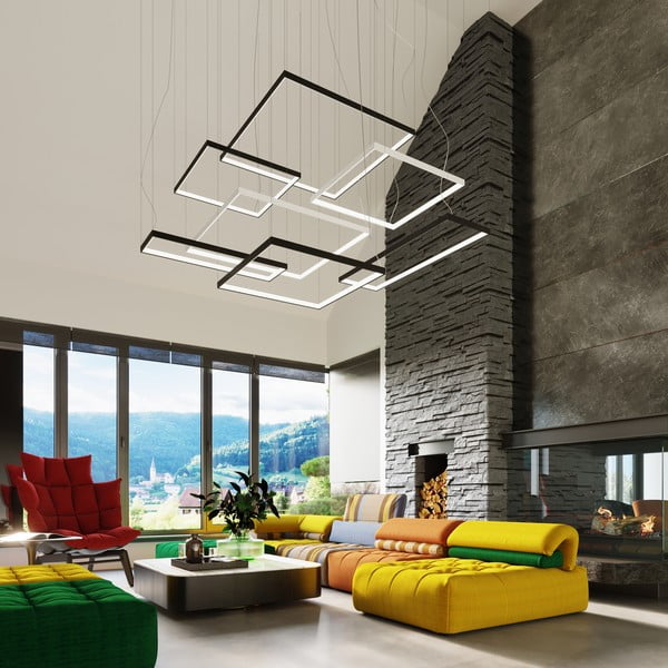 Crna metalna LED viseća svjetiljka TUULA – Thoro-image-4