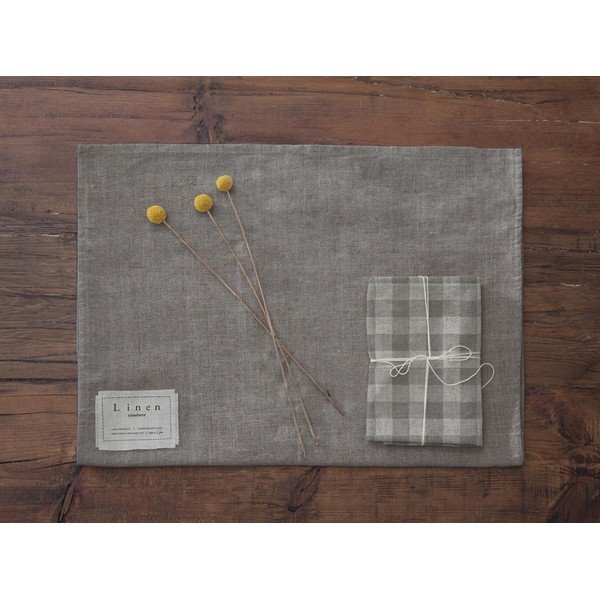 Set od 4 pamučne salvete Really Nice Things Grey Vichy, 43 x 43 cm-image-3