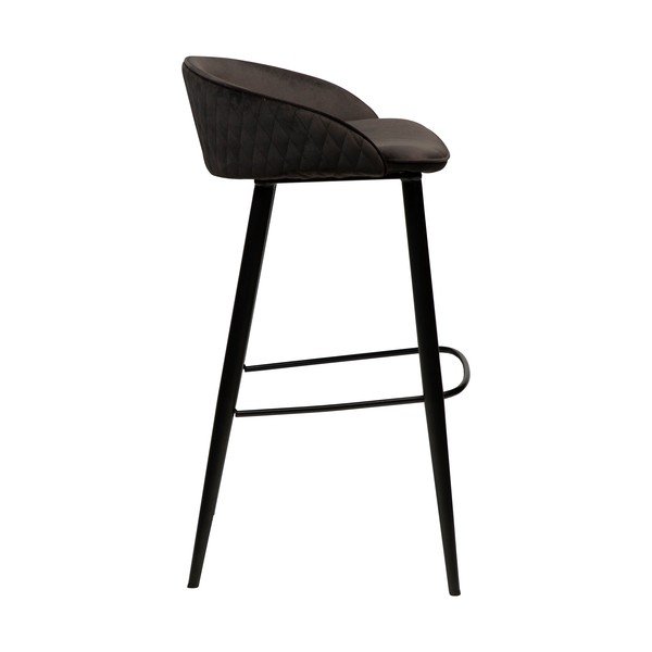 Barska stolica od crnog baršuna DAN-FORM Denmark Dual, visina 91 cm-image-4