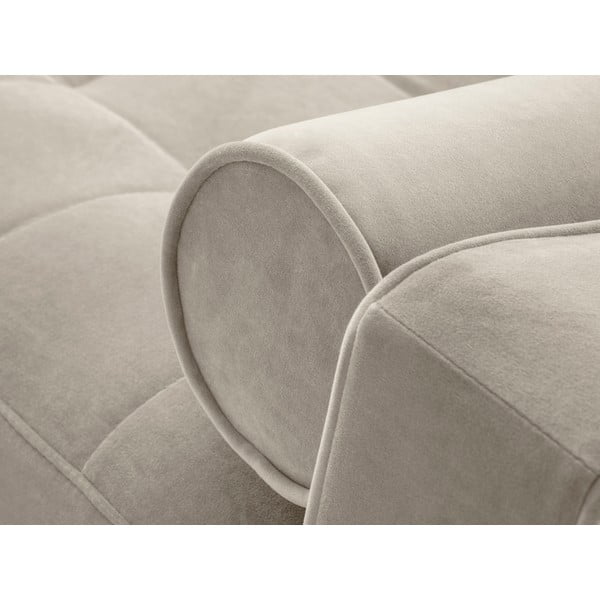 Bež baršunasta kutna garnitura Milo Casa Santo, desni kut-image-1