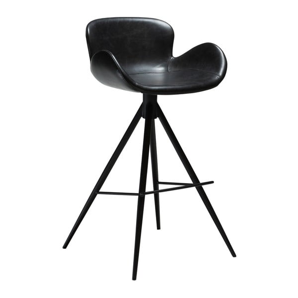 Crna barska stolica od imitacije kože DAN-FORM Denmark Gaia, visina 97 cm