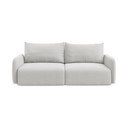 Svijetlo siva baršunasti sklopiva/s prostorom za odlaganje sofa 238 cm Kalena – Makamii