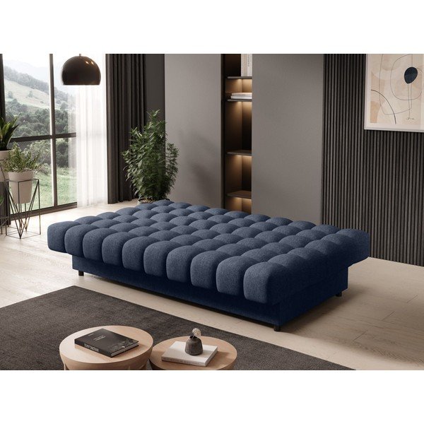 Plava sklopiva/s prostorom za odlaganje sofa od šenila 197 cm Clareta – ELTAP-image-4