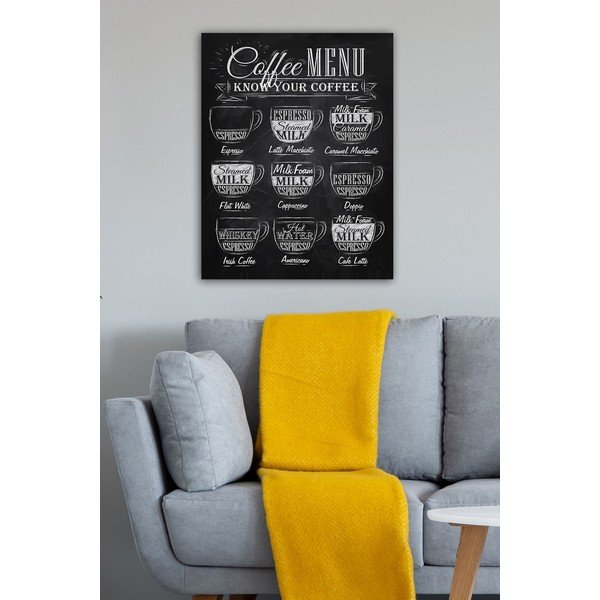 Slika 50x70 cm Coffee Menu - Wallity-image-1