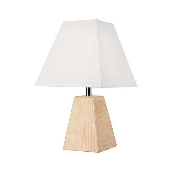 Svjetlo smeđa stolna lampa s tekstilnim sjenilom (visina 33 cm) Eco – LAMKUR