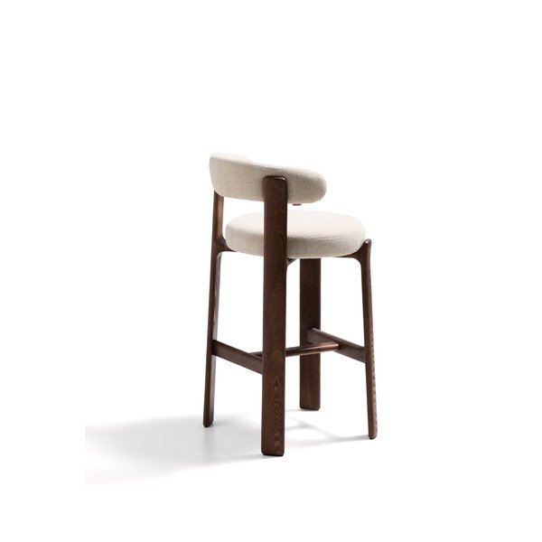 Bež/u tamnoj prirodnoj boji barska stolica od čvrste jeseni (visine sjedala 75 cm) Granite – Kave Home-image-4