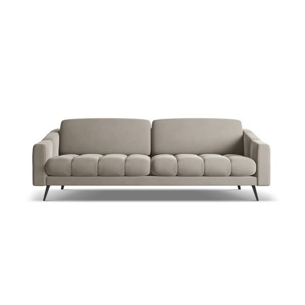 Bež baršunasti sofa 238 cm Nalu – Makamii