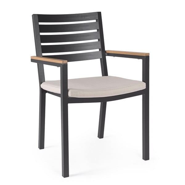 Antracitno sive metalne vrtne stolice u setu 4 kom Henna   – Bizzotto