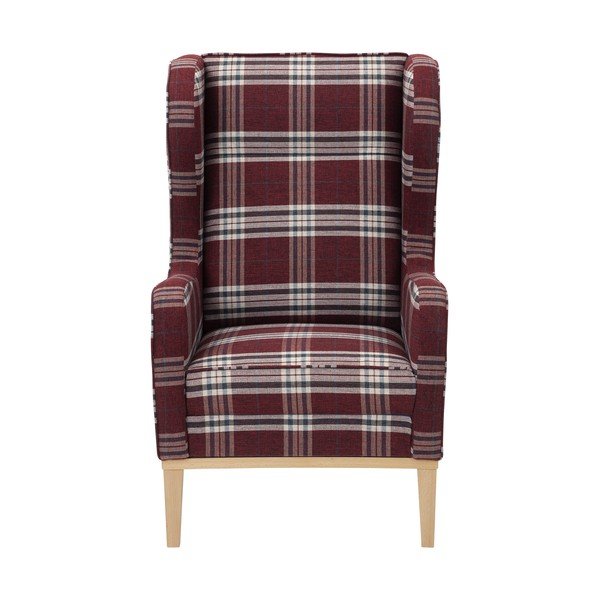 Crvena karirana fotelja Max Winzer Angelo-image-2