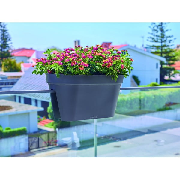 Viseća i zidna žardinjera za cvijeće za ogradu od reciklirane plastike 60 cm Capri – Artevasi-image-3