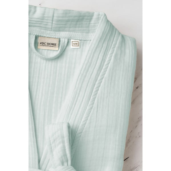 Mentol zeleni kućni ogrtač od muslina S/M Kimono – Foutastic-image-3