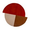 Ciglasti ručno rađen vunen okrugao tepih ø 150 cm Mia Segment – Flair Rugs
